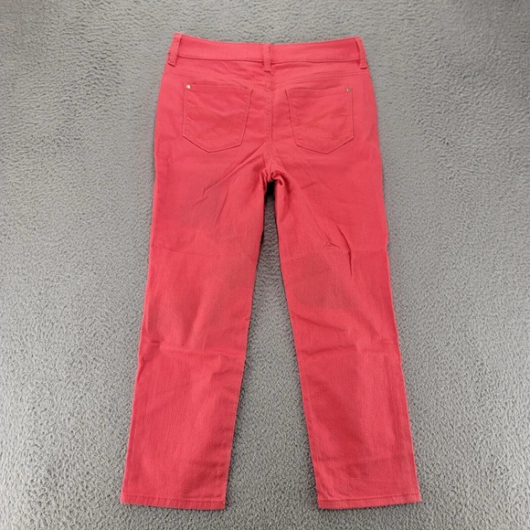 Chicos Jeans Womens 00 US 2 Pink/Red Platinum Crop Casual Pockets Flat Front - Picture 3 of 13